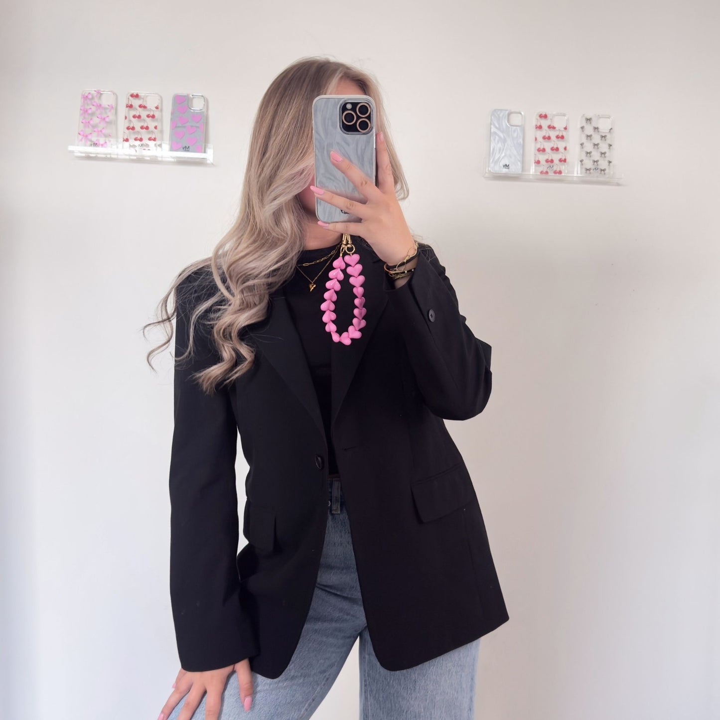 Pink Heart Phone Cord