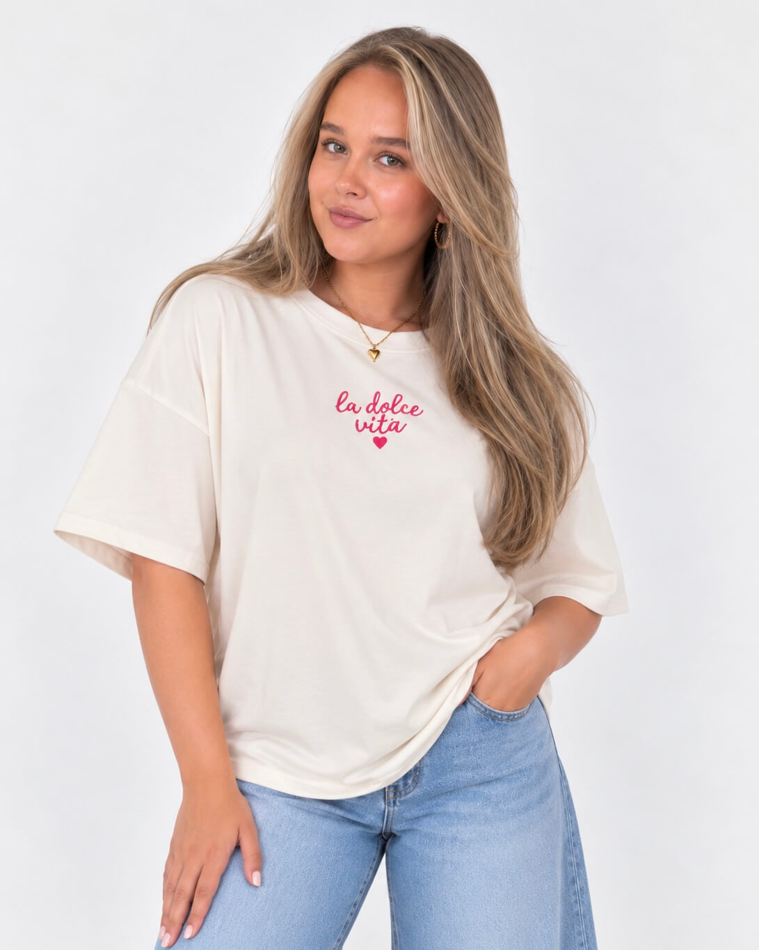Beige dolce vita t-shirt dames