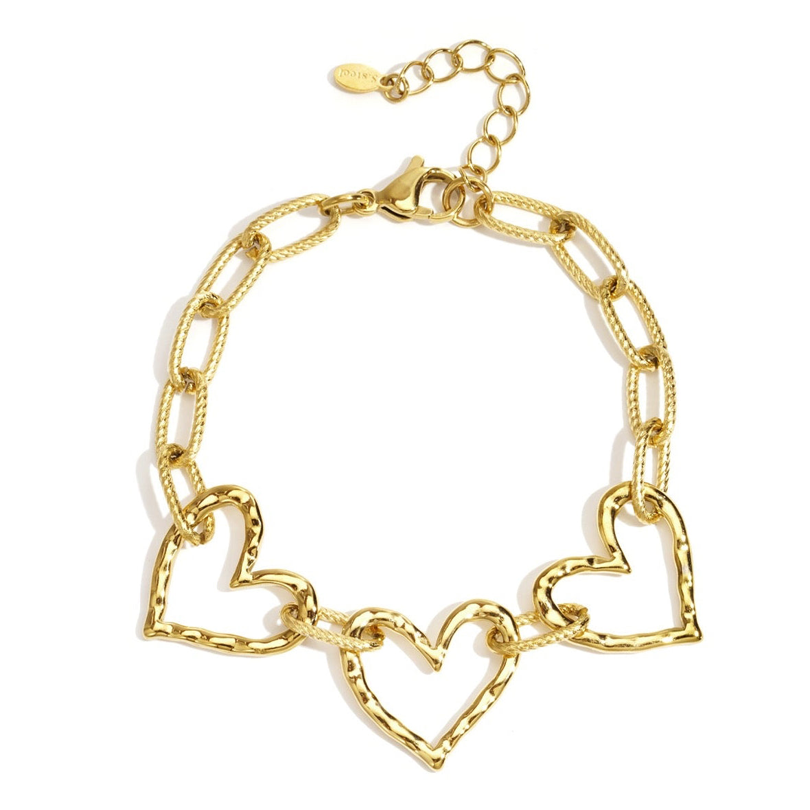 Heart Chain Armband Goud