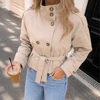 Trenchcoat beige met riem