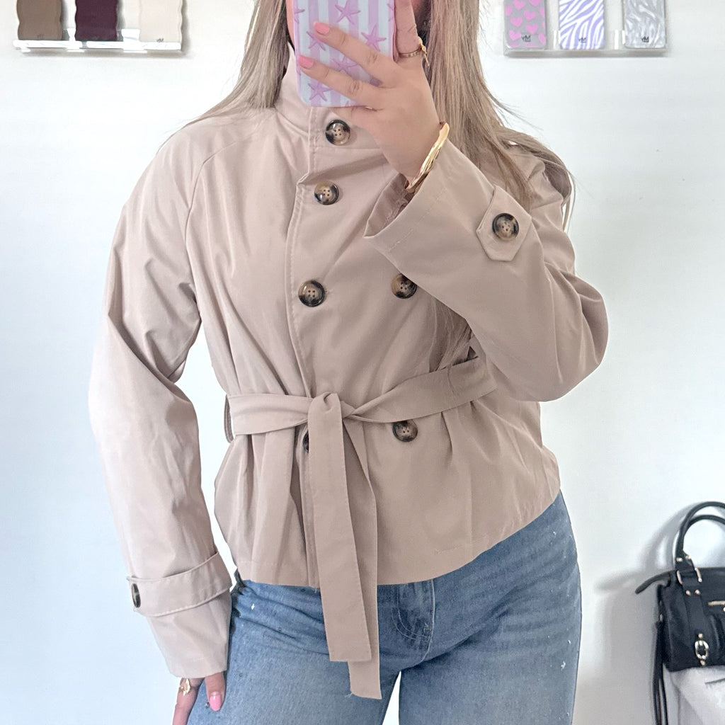 Trenchcoat beige met riem