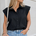 Zwarte blouse met elastische taille