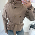 taupe trenchcoat met riem