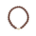 Brown Beads Ketting Goud