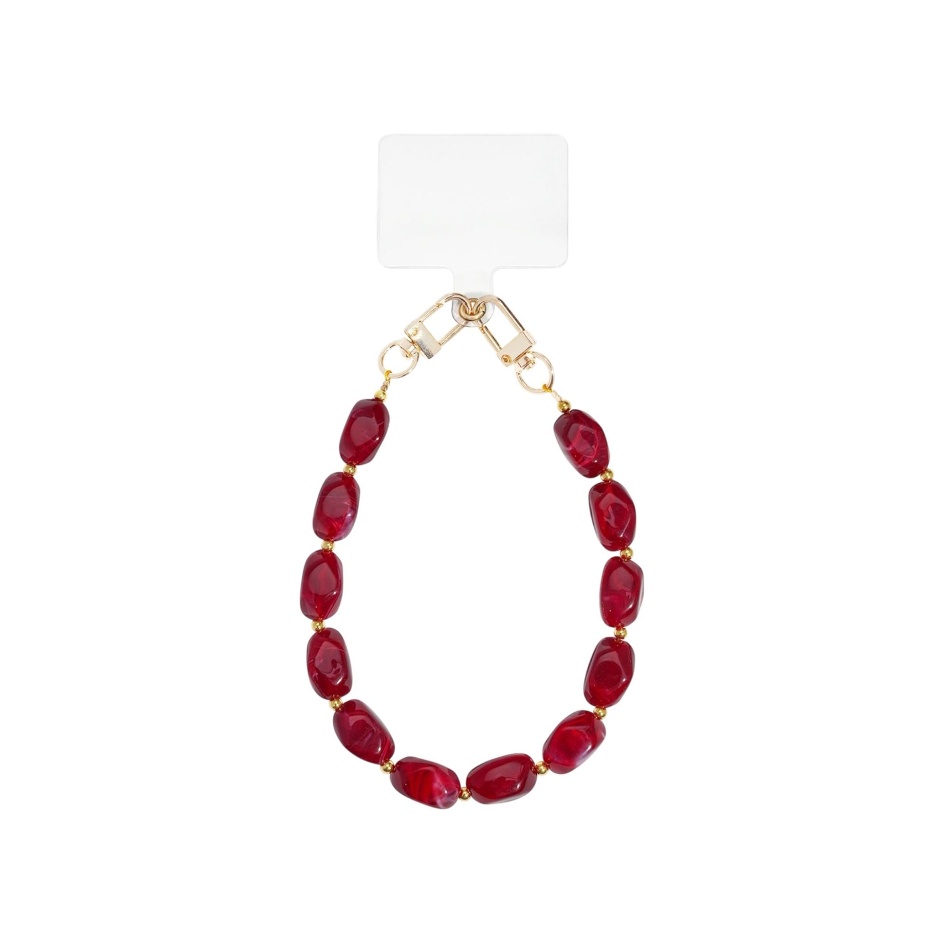 Burgundy phone cord met pareltjes – Burgundy Pearl Phone Cord van My Favez
