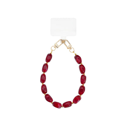 Burgundy phone cord met pareltjes – Burgundy Pearl Phone Cord van My Favez