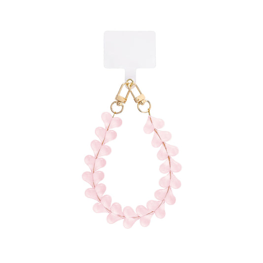 Lichtroze phone cord met hartdetails – Dreamy Heart Light Pink Phone Cord van My Favez