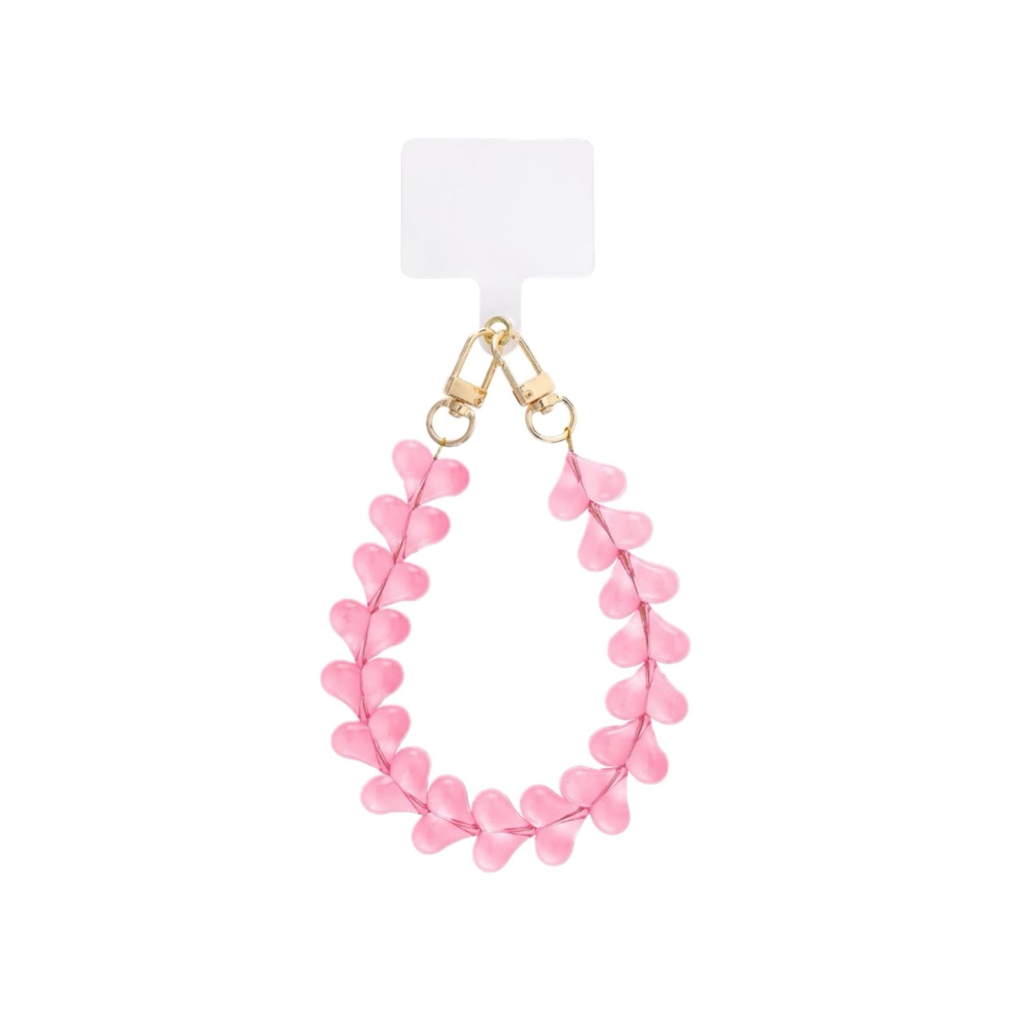 Roze phone cord met hartdetails – Dreamy Heart Pink Phone Cord van My Favez
