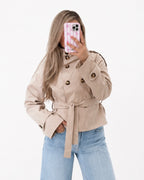 Trenchcoat beige met riem