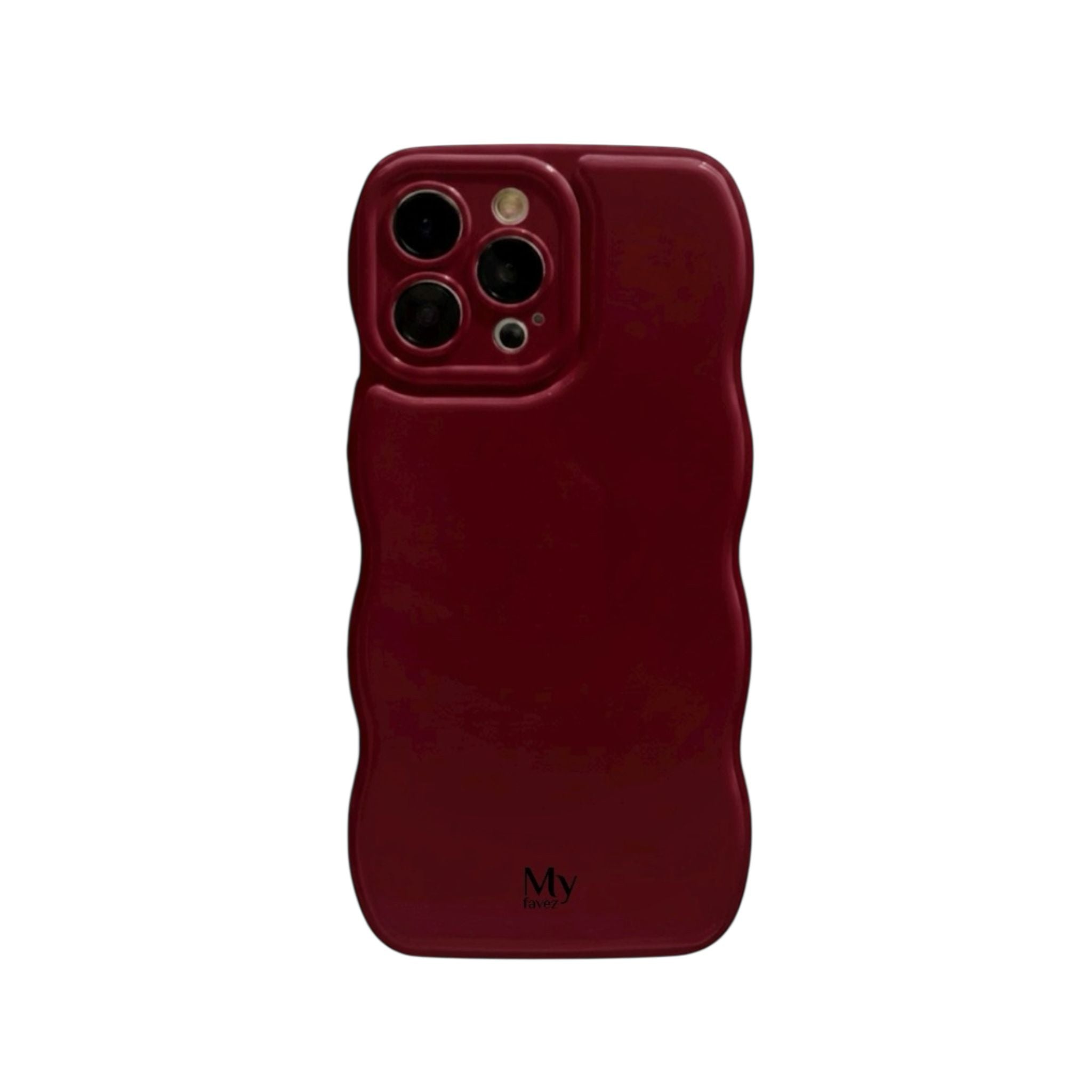 Burgundy telefoonhoesje met glow wave design – Glow Wave Burgundy Case van My Favez