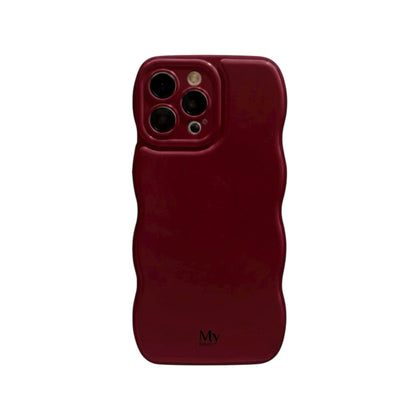 Burgundy telefoonhoesje met glow wave design – Glow Wave Burgundy Case van My Favez