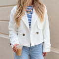 Cropped trench coat dames wit