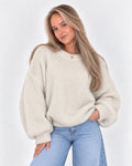 Gebreide trui dames beige