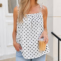 Witte polka dot top dames