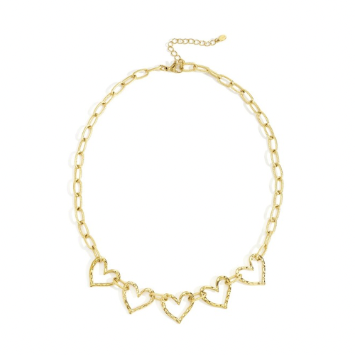 Heart Chain Ketting Goud