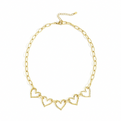 Heart Chain Ketting Goud