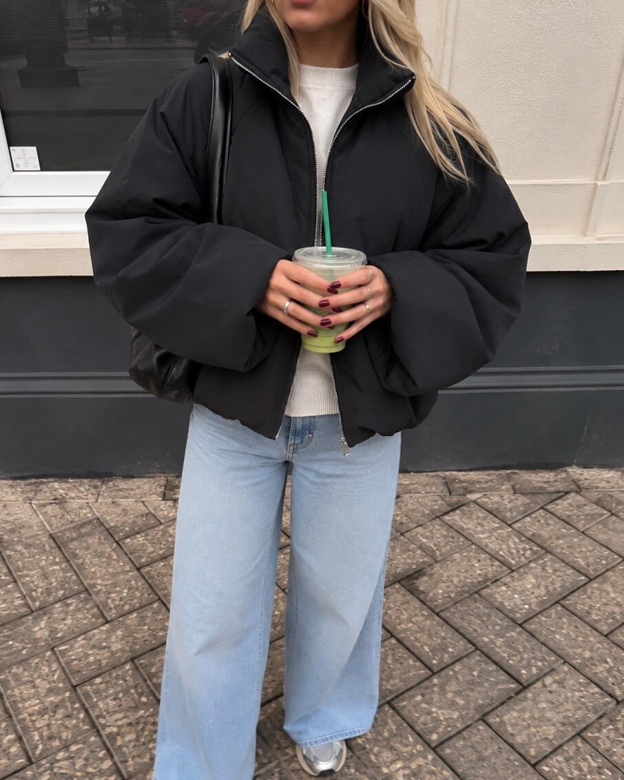Puffer jas dames zwart