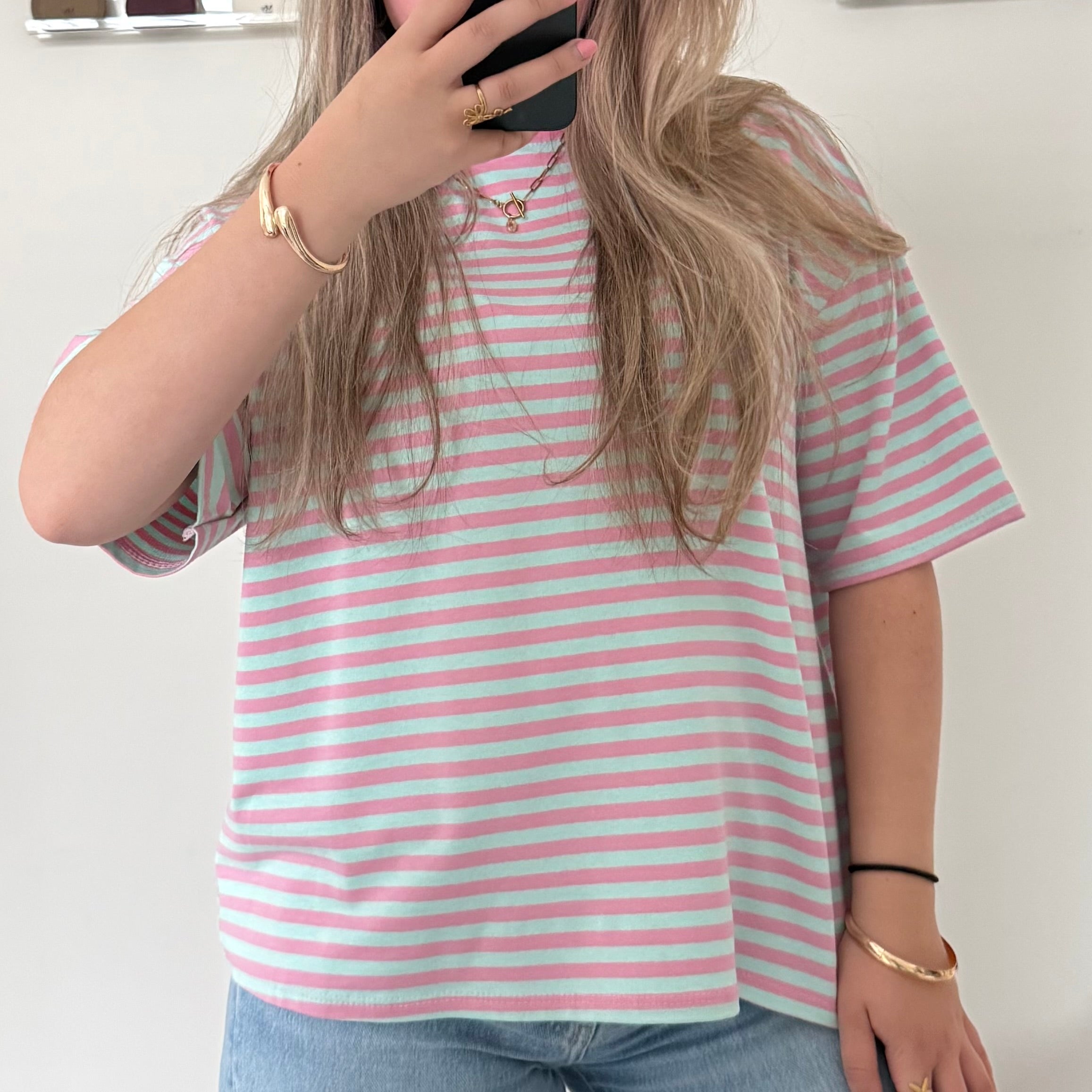 mint groen t-shirt oversized dames