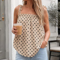 Beige polka dot top dames