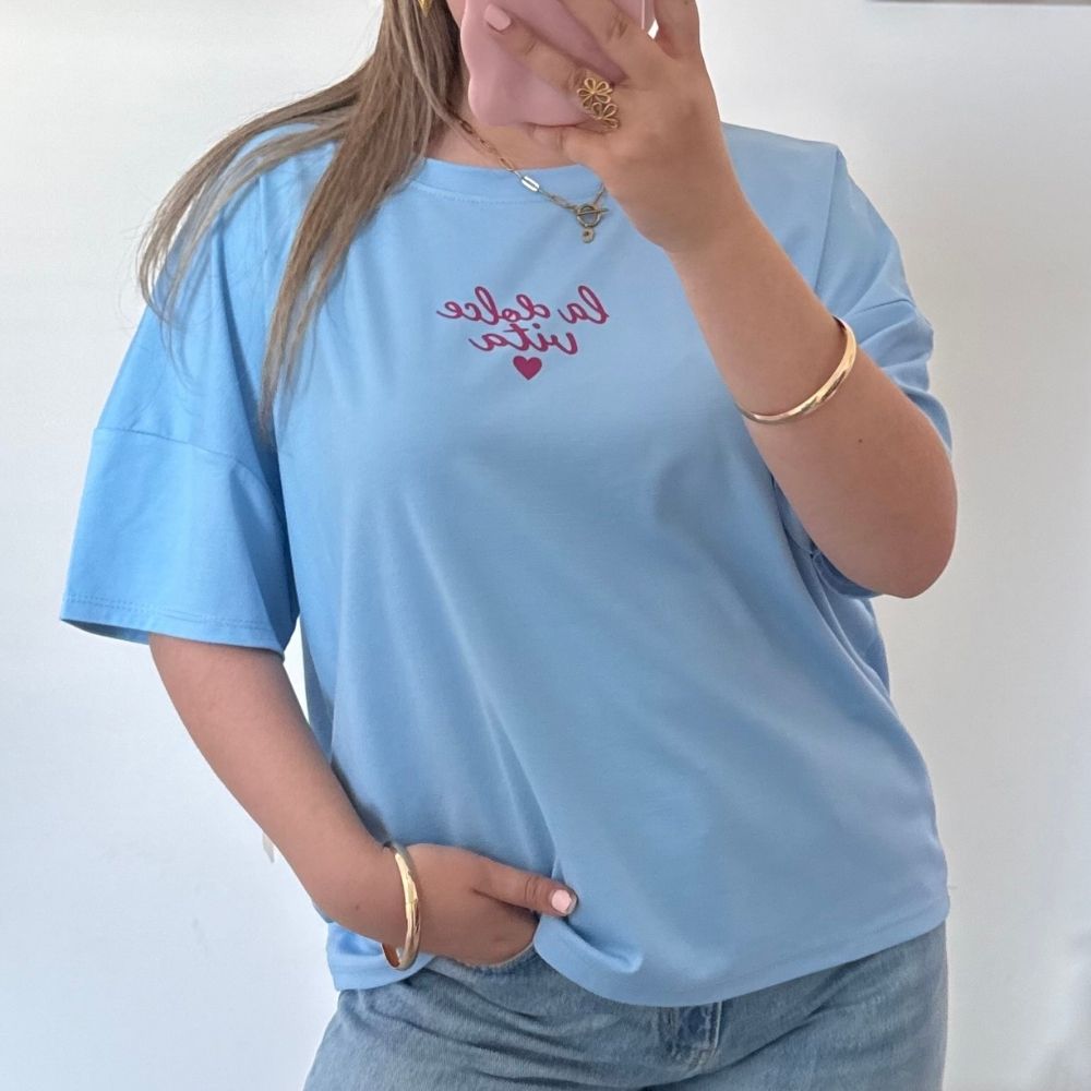 Blauw dolce vita t-shirt dames