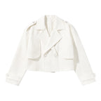 cropped trench coat wit 