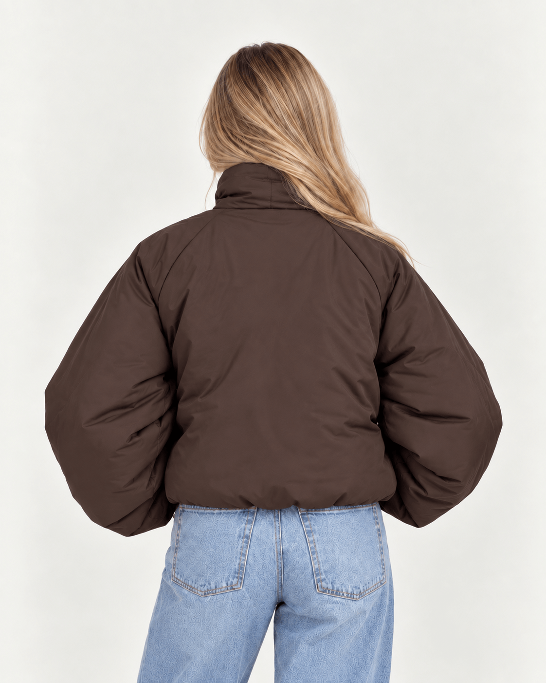 Puffer jas bruin