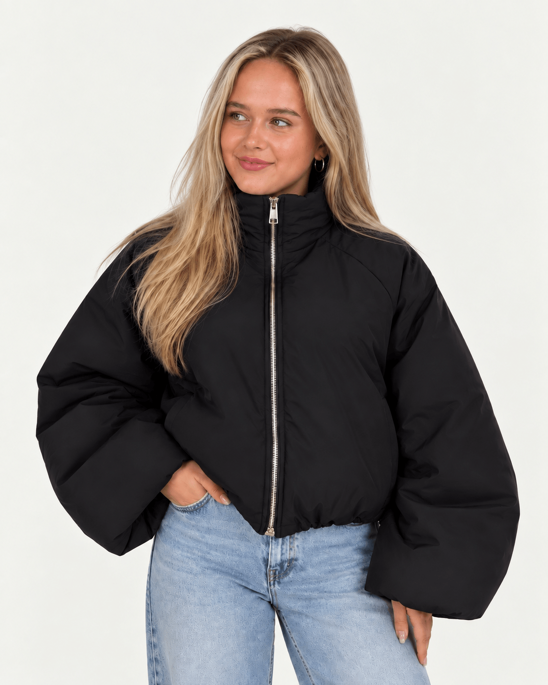 puffer jas zwart