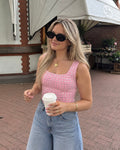Roze body met studs dames