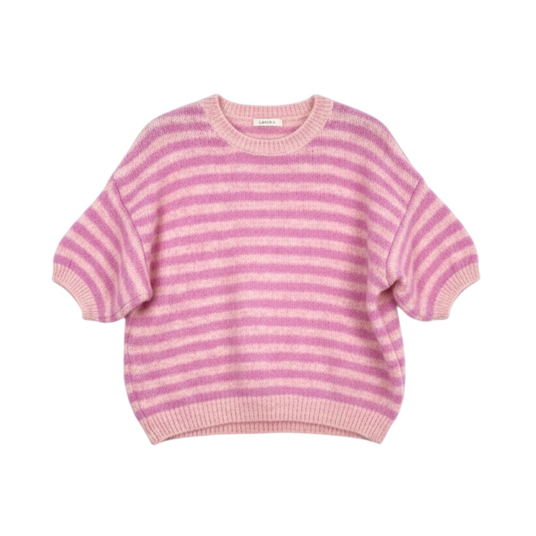 Soft Knit Top Stripe Pink