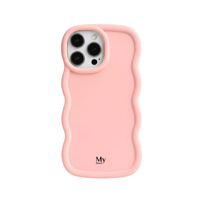 Roze telefoonhoesje met soft wave design – Soft Wave Pink Case van My Favez