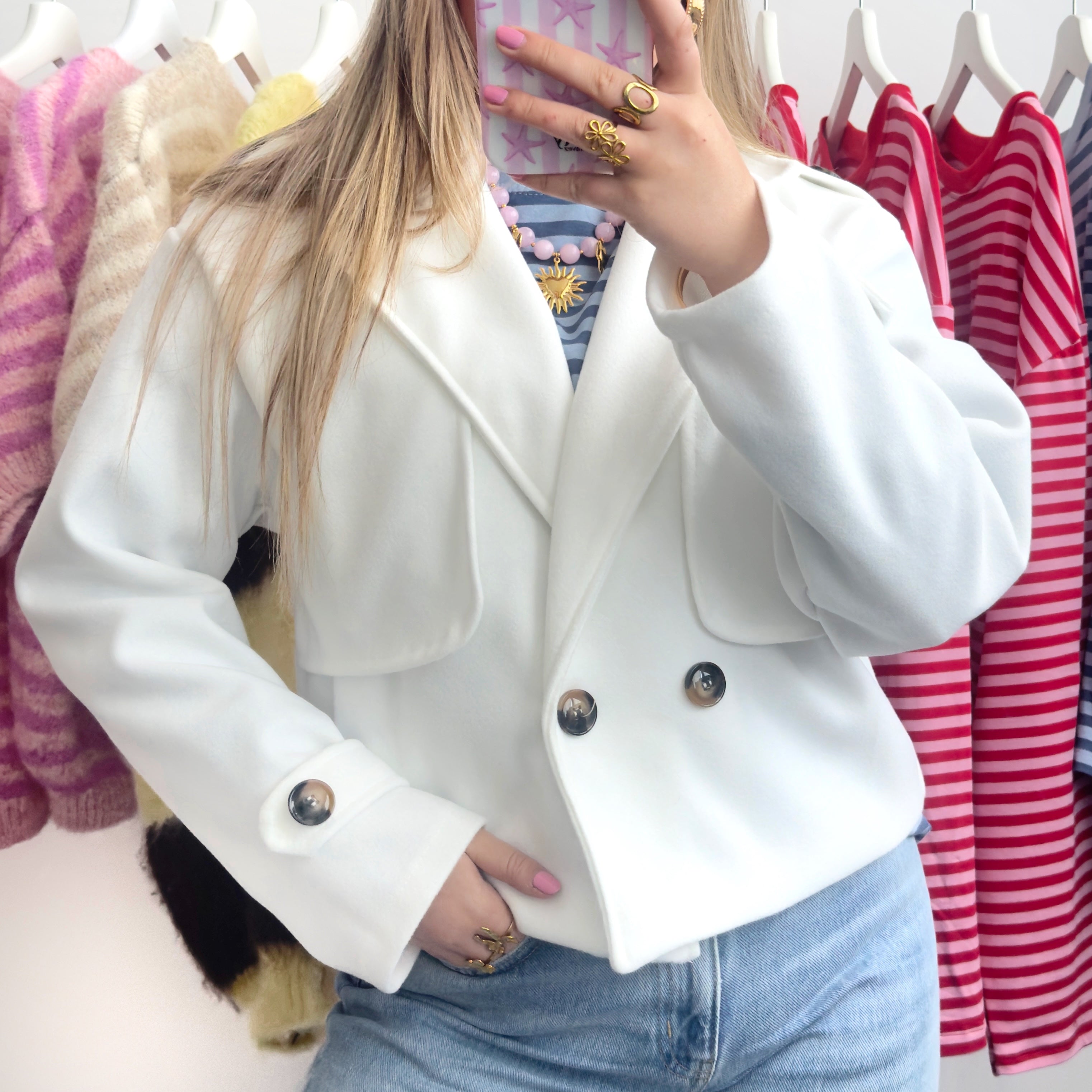 Cropped Trench Coat White ✨ SPECIAL OFFER ✨