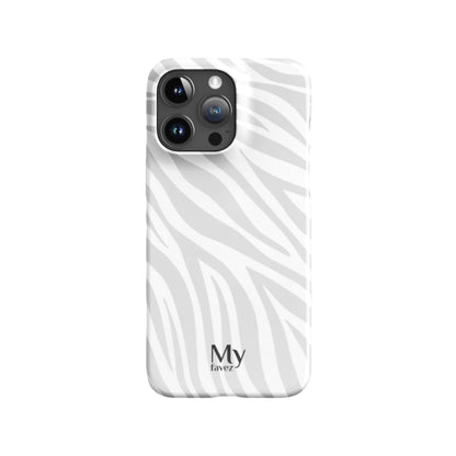 Lichtgrijs MagSafe telefoonhoesje met zebra strepen – Zebra Stripes Case van My Favez