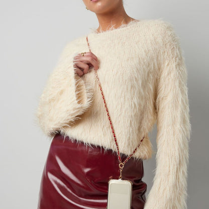 Burgundy Chain Phone Cord