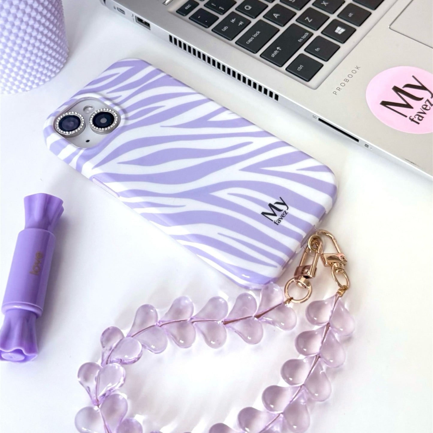 Dreamy Heart Lilac Phone Cord