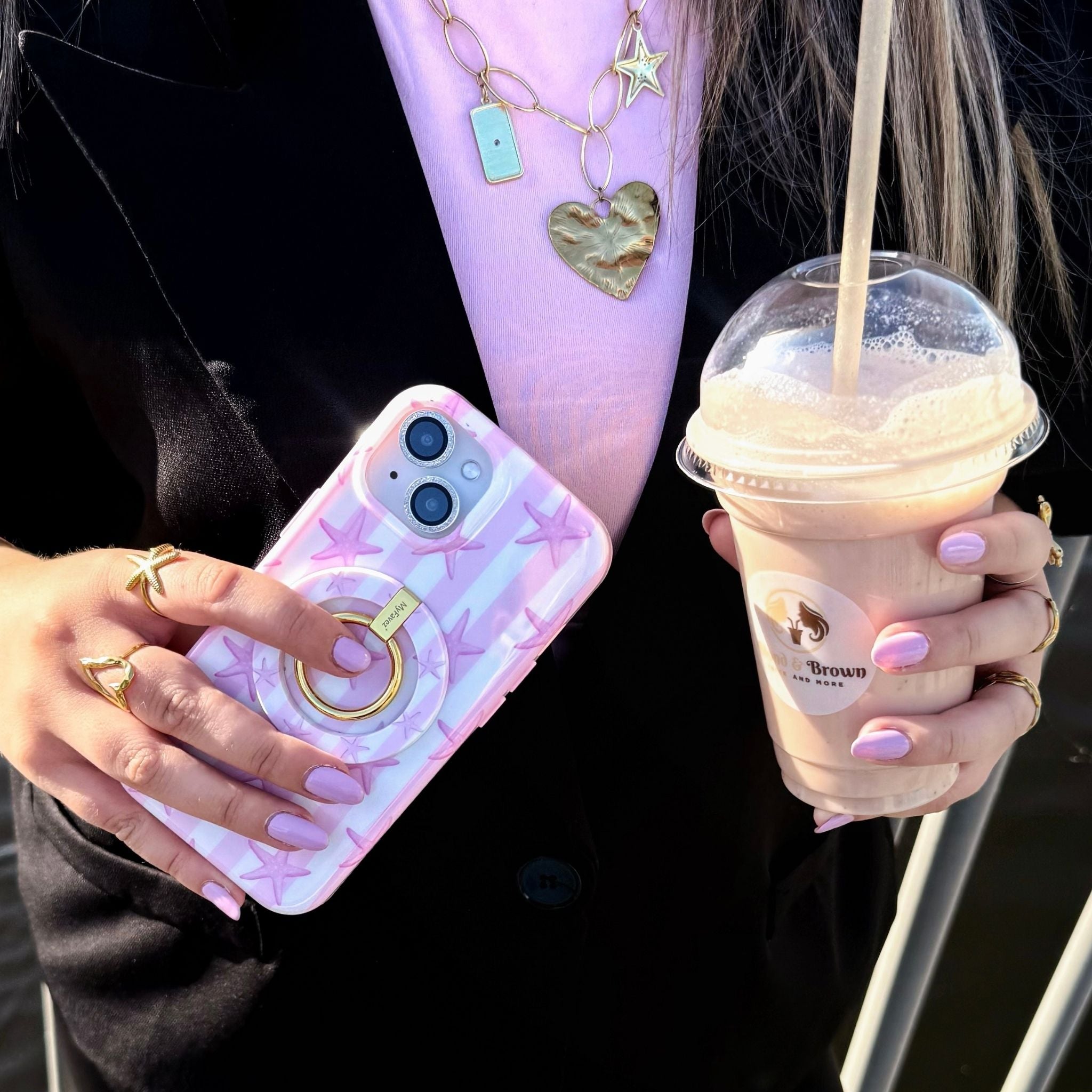 Pink Paradise MagSafe Set – Hoesje + Matching Ringholder