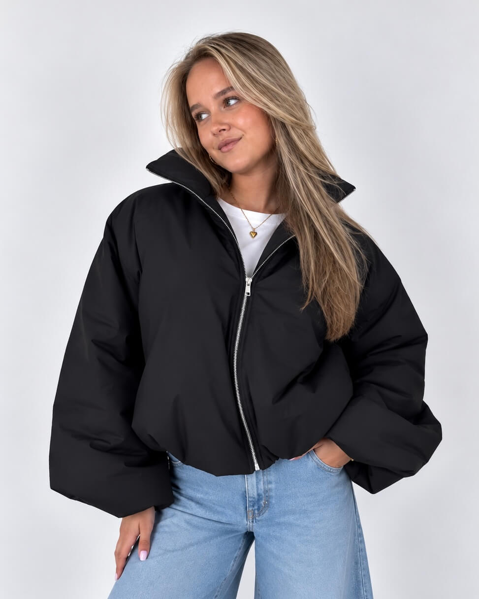 puffer jas dames zwart